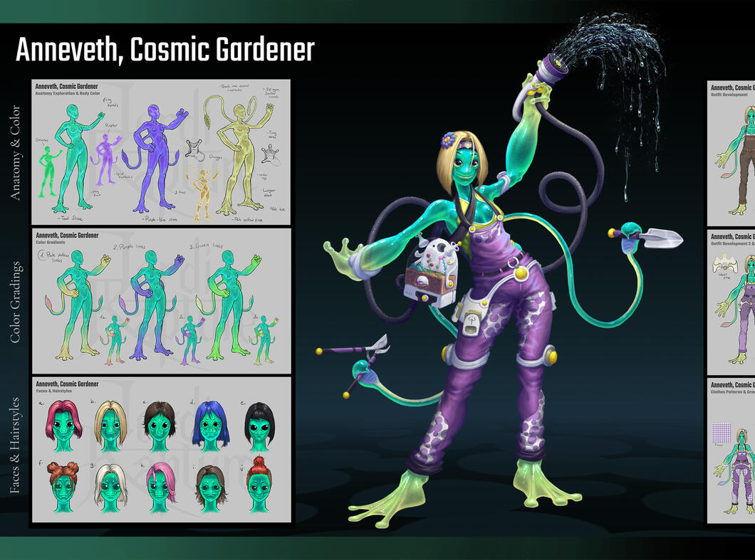 Anneveth, Cosmic Gardener - Atomhawk Art Competition 2023