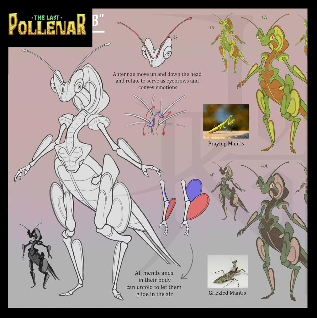 Mantodean "B" - Character Design