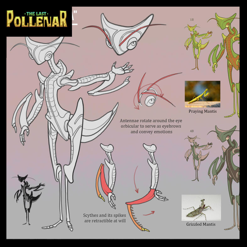 Mantodean "A" - Character Design