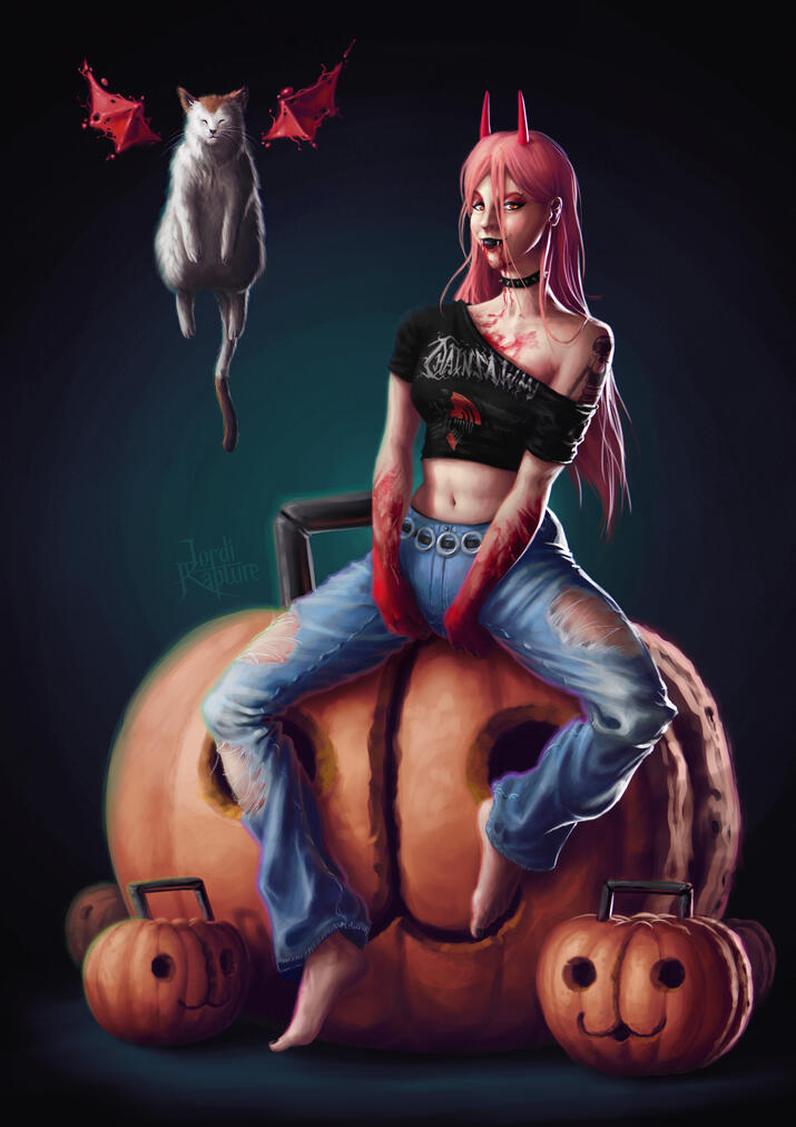 Power and Nyako on Halloween